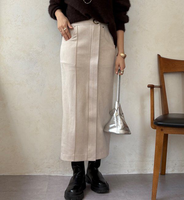  「【WEB限定】スエードポンチスカート」|スカート|