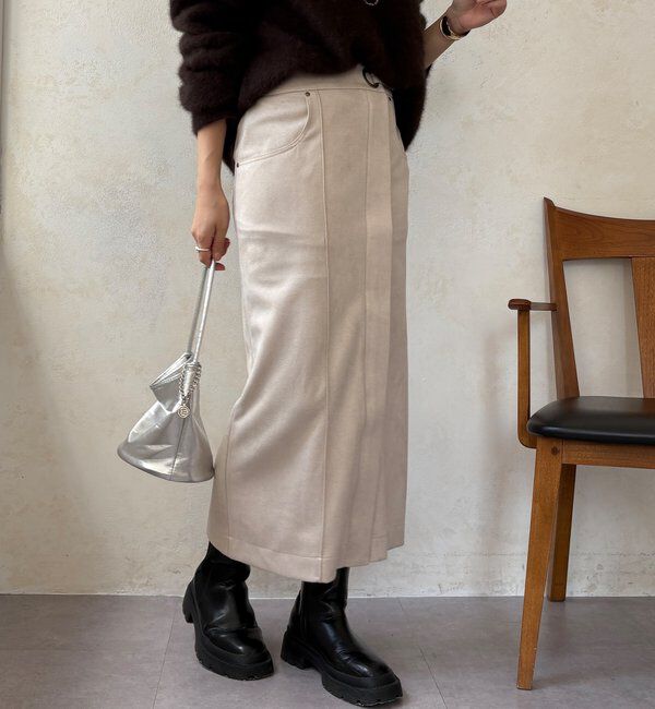  「【WEB限定】スエードポンチスカート」|スカート|