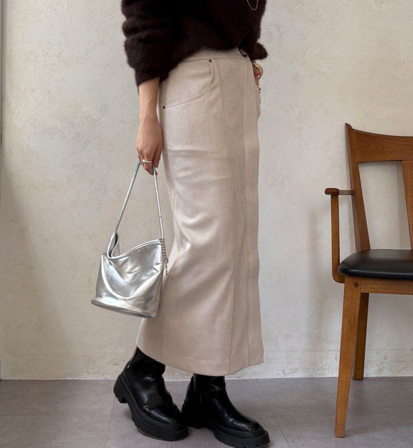  「【WEB限定】スエードポンチスカート」|スカート|