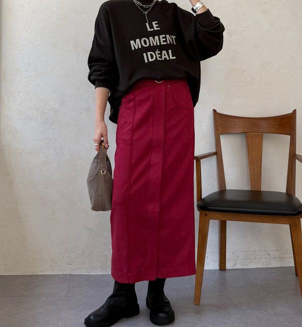  「【WEB限定】スエードポンチスカート」|スカート|