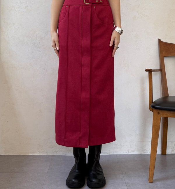  「【WEB限定】スエードポンチスカート」|スカート|