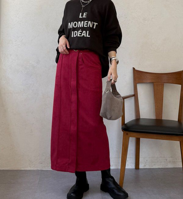  「【WEB限定】スエードポンチスカート」|スカート|