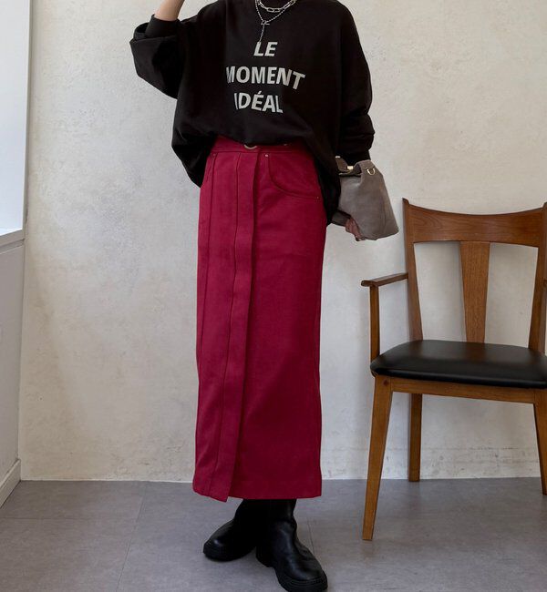  「【WEB限定】スエードポンチスカート」|スカート|