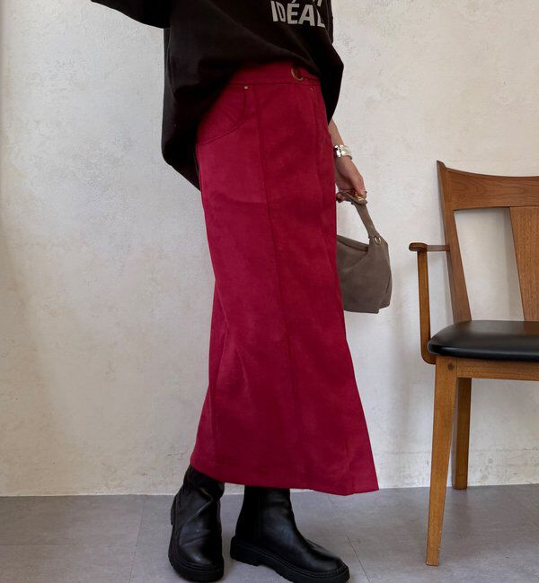  「【WEB限定】スエードポンチスカート」|スカート|