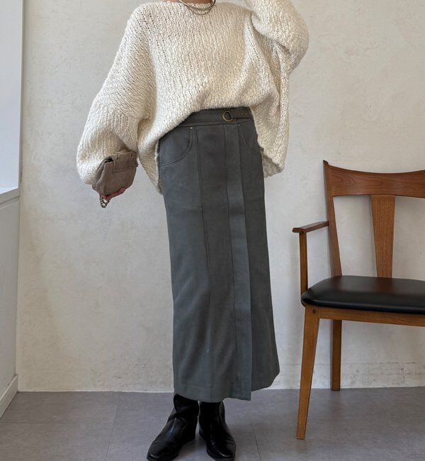  「【WEB限定】スエードポンチスカート」|スカート|