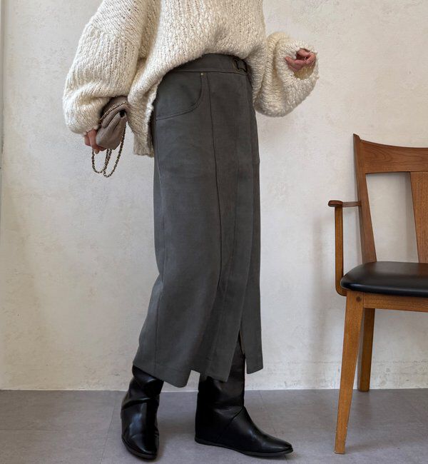  「【WEB限定】スエードポンチスカート」|スカート|