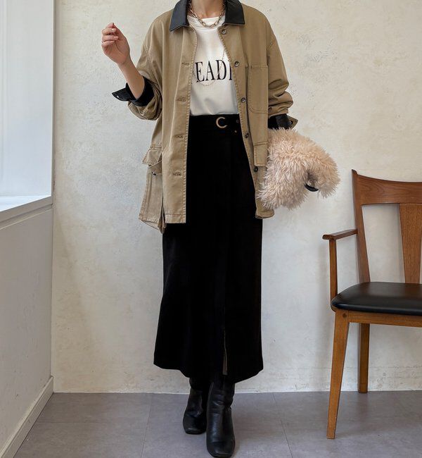  「【WEB限定】スエードポンチスカート」|スカート|