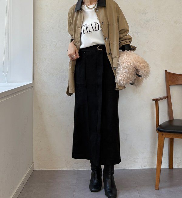  「【WEB限定】スエードポンチスカート」|スカート|
