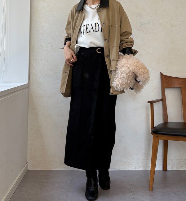  「【WEB限定】スエードポンチスカート」|スカート|