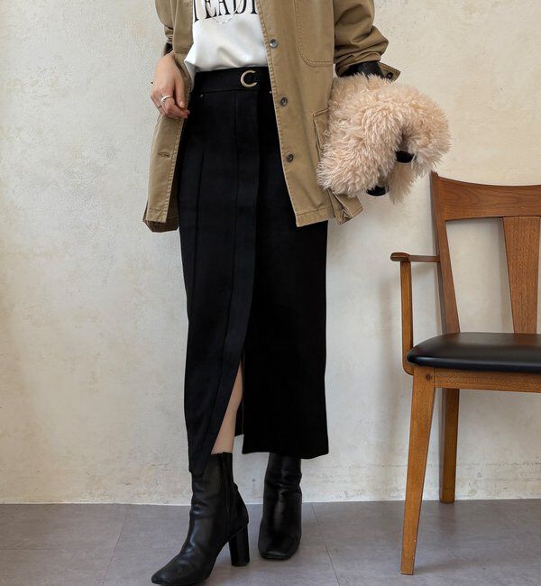  「【WEB限定】スエードポンチスカート」|スカート|