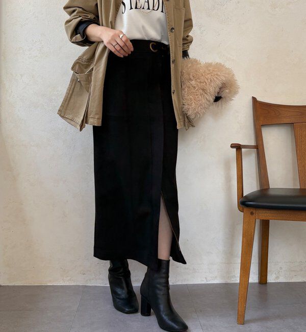  「【WEB限定】スエードポンチスカート」|スカート|