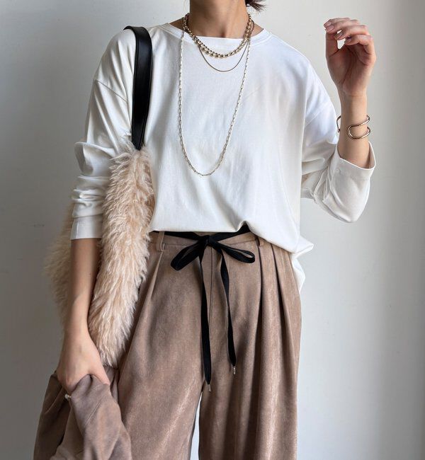  「【WEB限定】ウォームルーズロンTEE」|Tシャツ・カットソー|