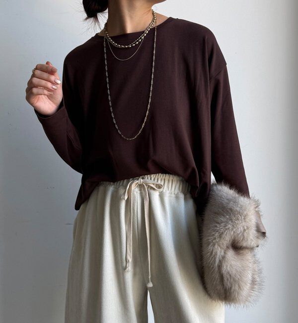  「【WEB限定】ウォームルーズロンTEE」|Tシャツ・カットソー|