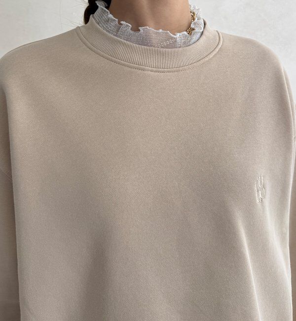  「【WEB限定】シアーレイヤード刺繍裏起毛トップス」|Tシャツ・カットソー|