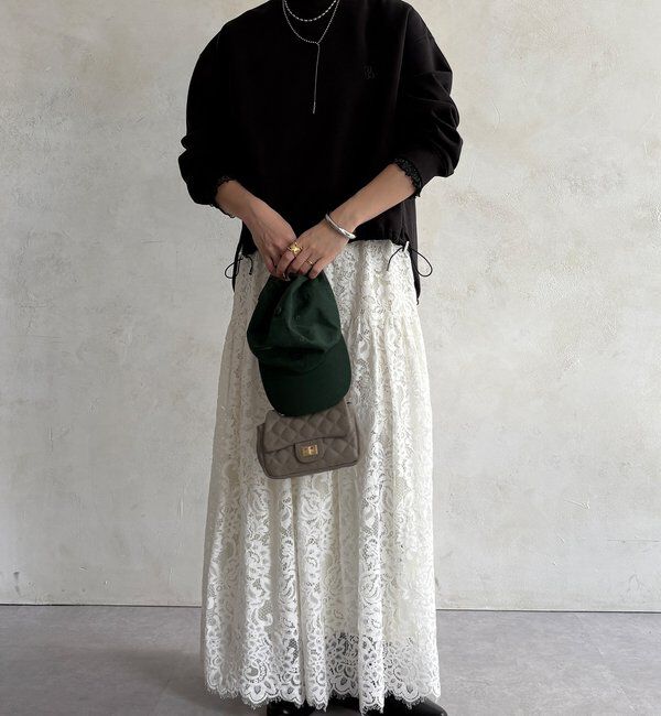  「【WEB限定】シアーレイヤード刺繍裏起毛トップス」|Tシャツ・カットソー|