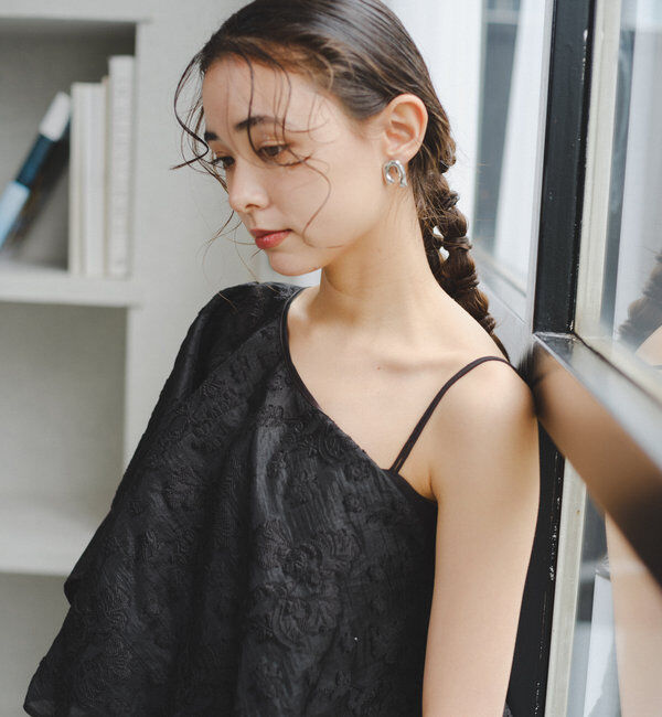  「【オケージョンドレス/結婚式】Cape layerd bare dress」|ドレス|