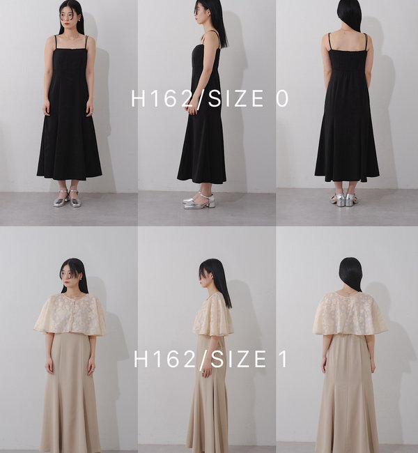 「【オケージョンドレス/結婚式】Cape layerd bare dress」|ドレス|
