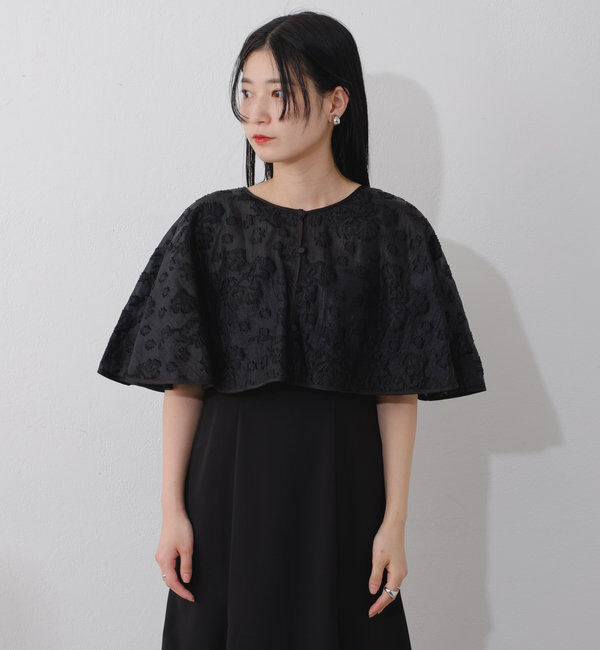  「【オケージョンドレス/結婚式】Cape layerd bare dress」|ドレス|