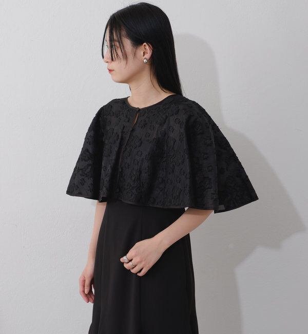  「【オケージョンドレス/結婚式】Cape layerd bare dress」|ドレス|