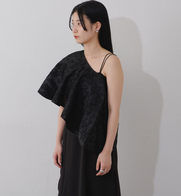  「【オケージョンドレス/結婚式】Cape layerd bare dress」|ドレス|