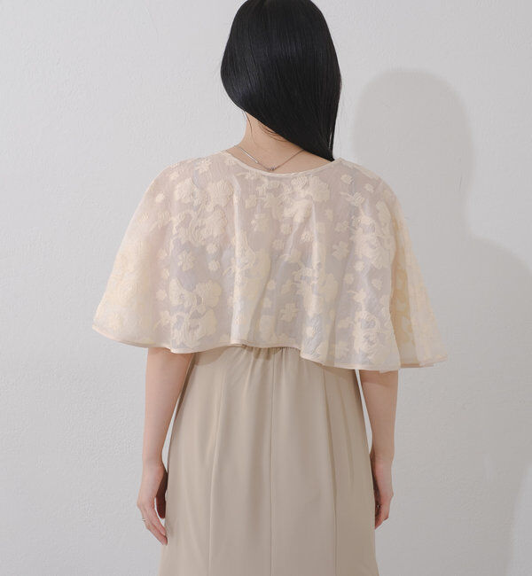  「【オケージョンドレス/結婚式】Cape layerd bare dress」|ドレス|