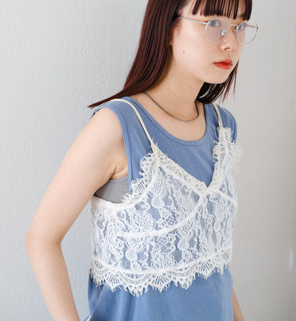  「*【WHIMSIC】サンフェードロゴタンクトップ」|キャミソール|