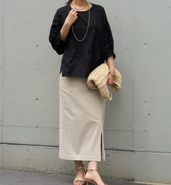  「《オールシーズン着まわせる》ストレッチナロースカート」|スカート|