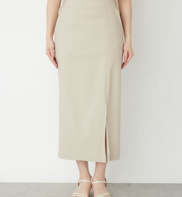  「《オールシーズン着まわせる》ストレッチナロースカート」|スカート|