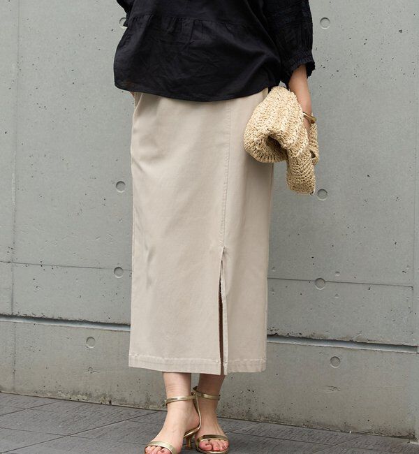  「《オールシーズン着まわせる》ストレッチナロースカート」|スカート|