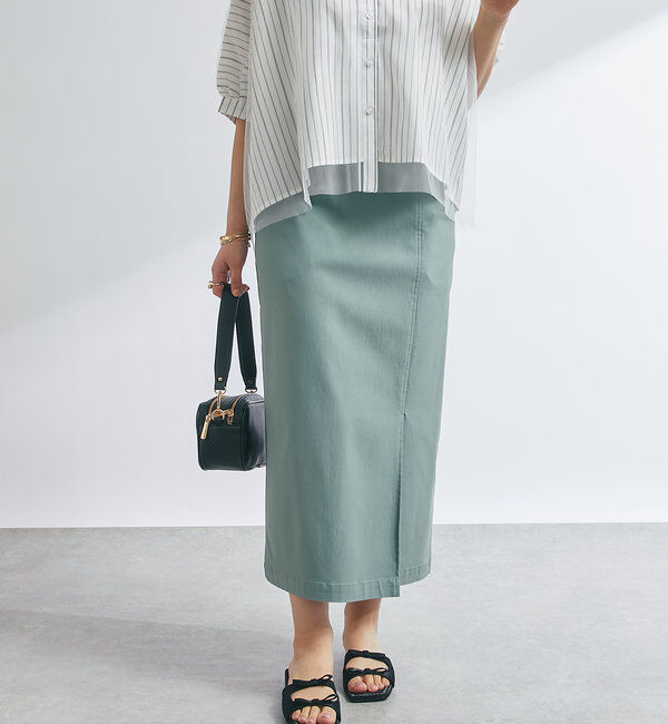  「《オールシーズン着まわせる》ストレッチナロースカート」|スカート|