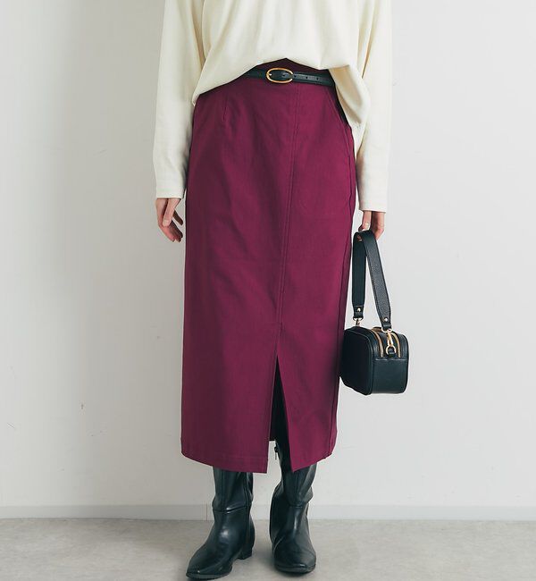  「《オールシーズン着まわせる》ストレッチナロースカート」|スカート|