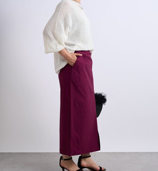  「《オールシーズン着まわせる》ストレッチナロースカート」|スカート|