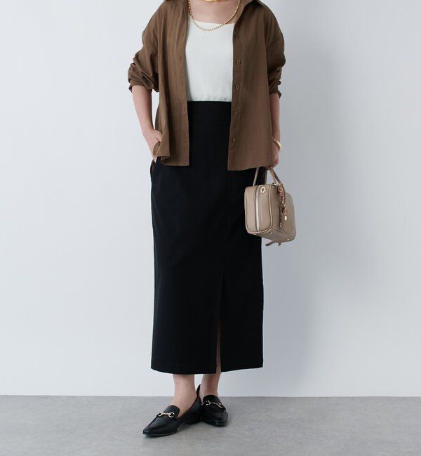  「《オールシーズン着まわせる》ストレッチナロースカート」|スカート|