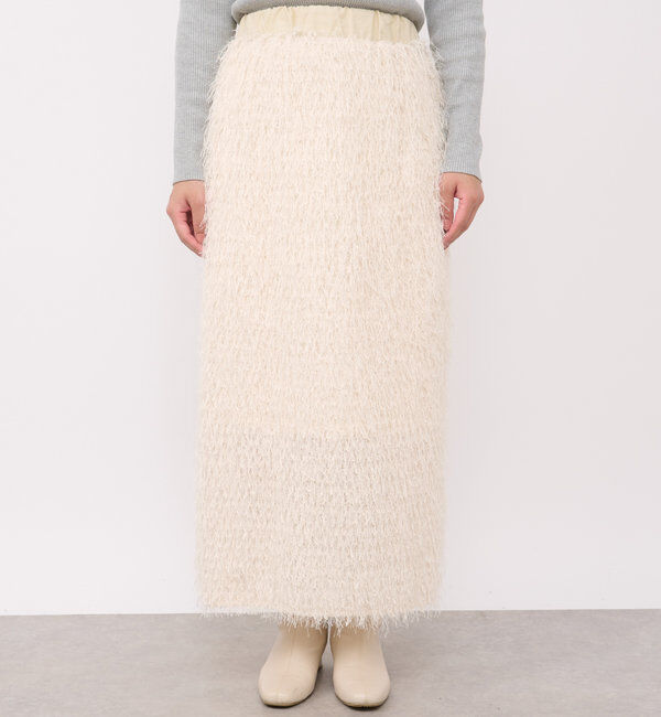  「《柔らかく肌当たり良し》カットジャガードタイトスカート」|スカート|