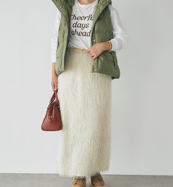  「《柔らかく肌当たり良し》カットジャガードタイトスカート」|スカート|