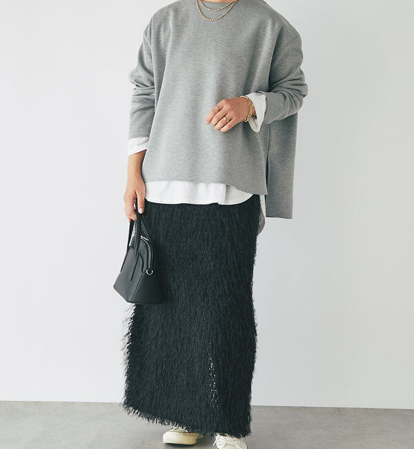  「《柔らかく肌当たり良し》カットジャガードタイトスカート」|スカート|