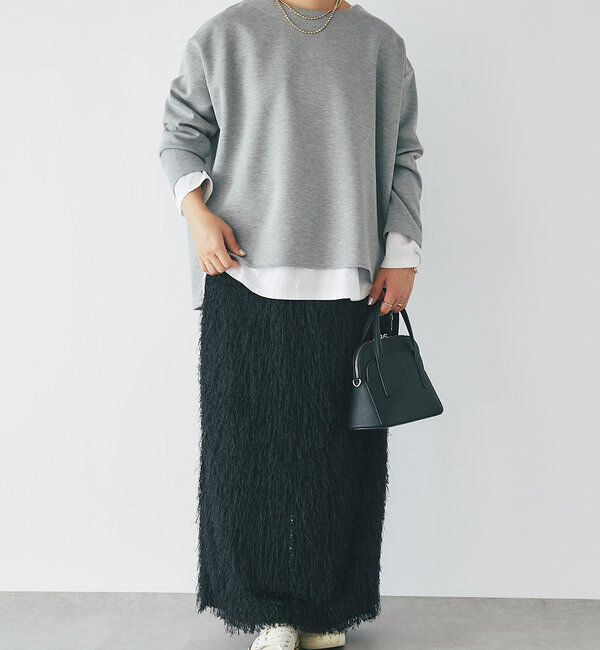  「《柔らかく肌当たり良し》カットジャガードタイトスカート」|スカート|