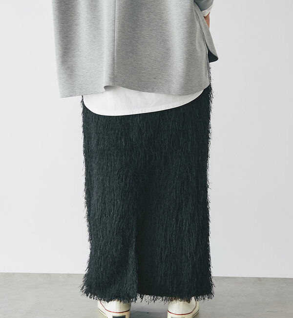  「《柔らかく肌当たり良し》カットジャガードタイトスカート」|スカート|