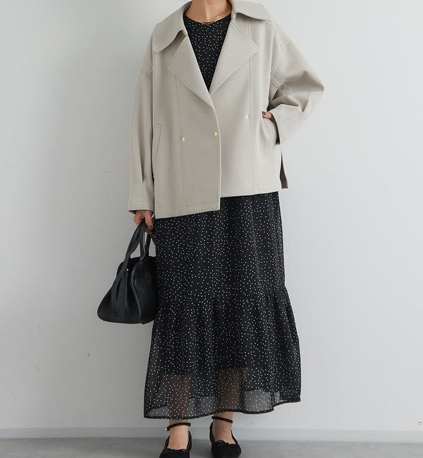  「《洗える・軽く羽織れる》ダブルフェイスショートコート」|その他|