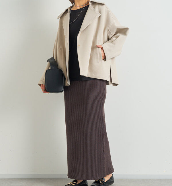  「《洗える・軽く羽織れる》ダブルフェイスショートコート」|その他|