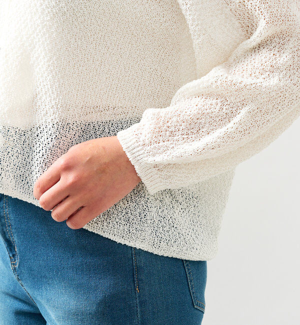  「《軽量・通気性・吸水速乾性》イージーケア和紙ニットカーディガン」|ニット・セーター|