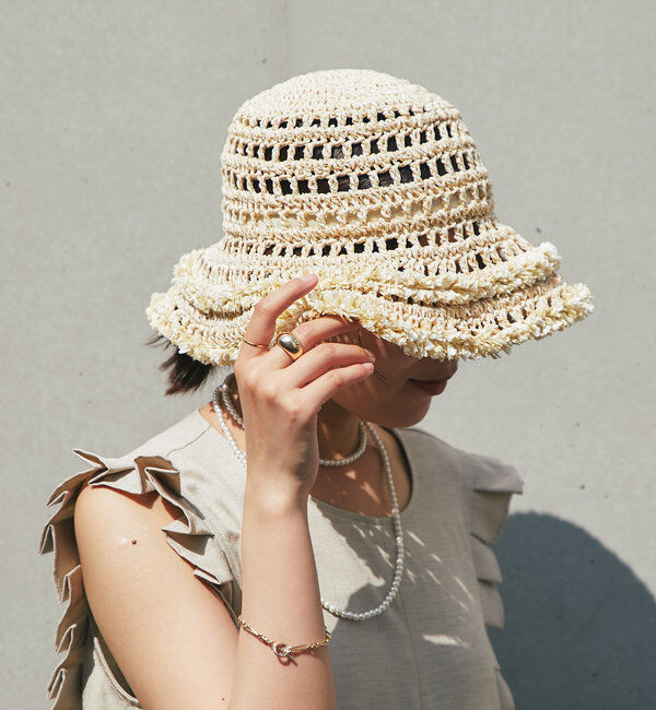  「【CASSELINI(キャセリーニ)】ペーパーフリンジハット」|ハット|