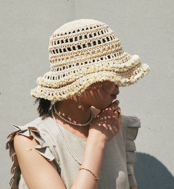  「【CASSELINI(キャセリーニ)】ペーパーフリンジハット」|ハット|