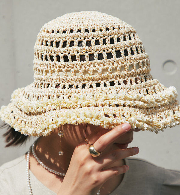  「【CASSELINI(キャセリーニ)】ペーパーフリンジハット」|ハット|