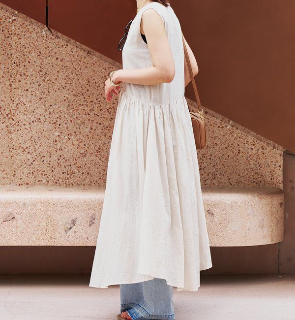  「《涼し気な印象・綿100％》インド綿ノースリーブワンピース」|その他|