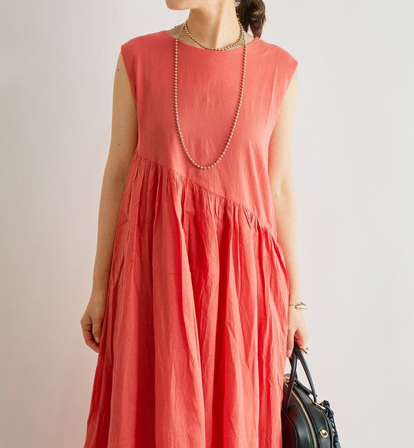  「《涼し気な印象・綿100％》インド綿ノースリーブワンピース」|その他|