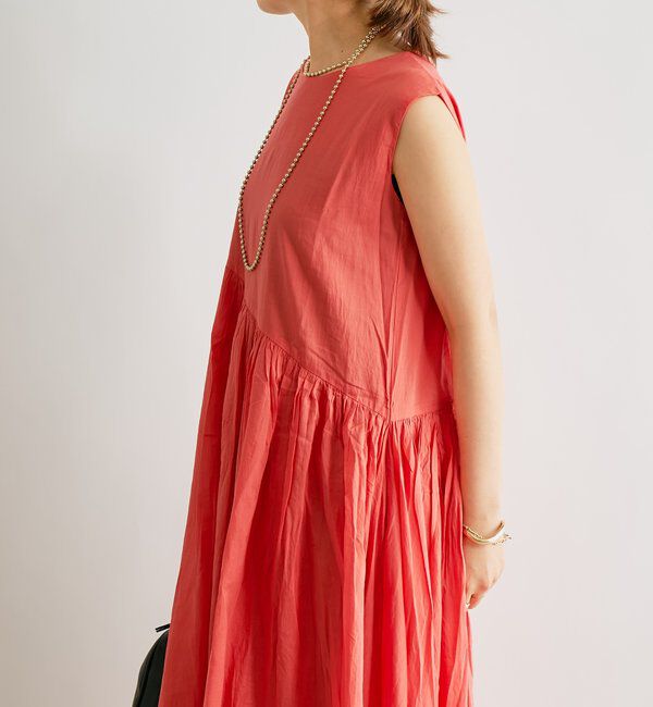  「《涼し気な印象・綿100％》インド綿ノースリーブワンピース」|その他|