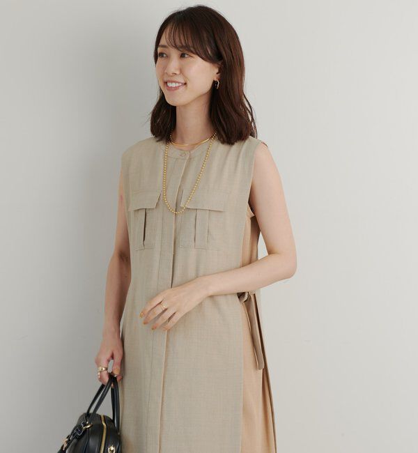  「《着映え力抜群◎》麻調&times;リブシャツワンピース」|その他|