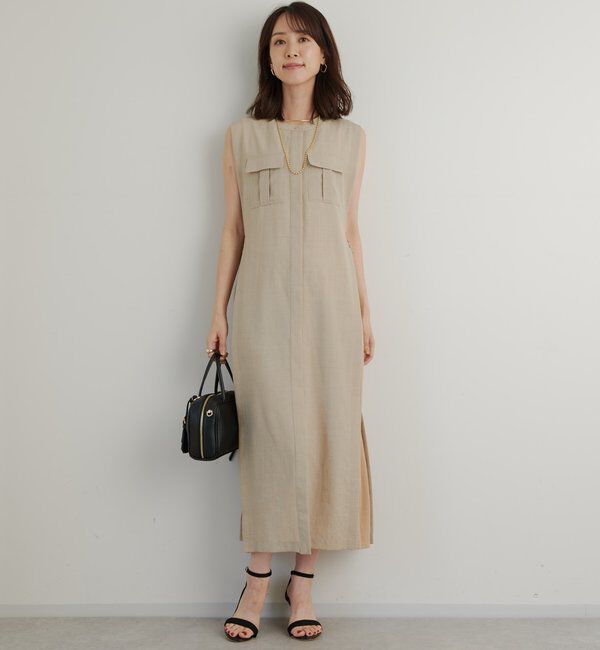  「《着映え力抜群◎》麻調&times;リブシャツワンピース」|その他|