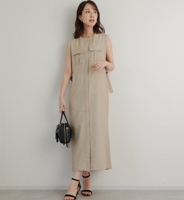  「《着映え力抜群◎》麻調&times;リブシャツワンピース」|その他|